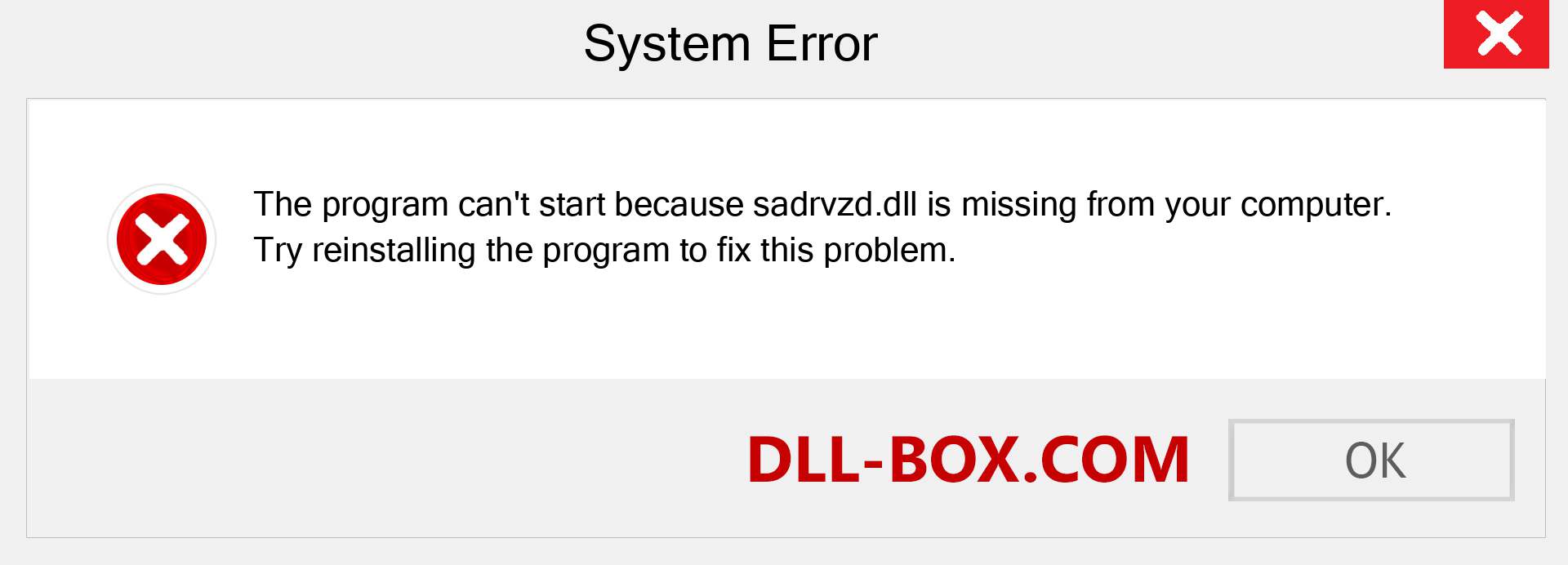  sadrvzd.dll file is missing?. Download for Windows 7, 8, 10 - Fix  sadrvzd dll Missing Error on Windows, photos, images